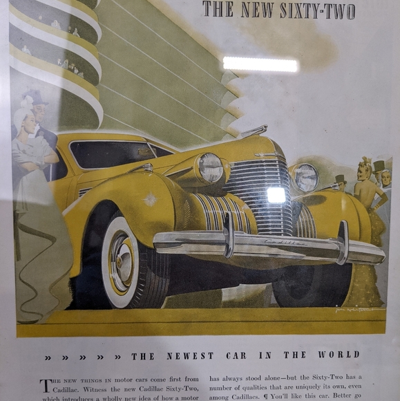 Cadillac picture 1962 silver frame yellow car - Picture 2 of 16